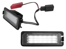 Kit luces de matricula de LEDs para VW Golf VI negro