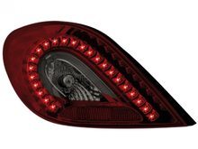 Faros traseros Dectane de LEDs para Peugeot 207 rojos ahumados