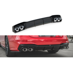Difusor Spoiler paragolpes trasero + Exhaust Ends Imitation Audi A7 C8 S-Line - Audi/A7 Maxton