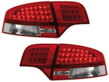 Focos traseros de LEDs Audi A4 Lim.04-08_4 pieces_ rojos/crysta