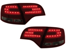 Focos traseros de LEDs Audi A4 Avant B7 04-08 rojos/ahumados