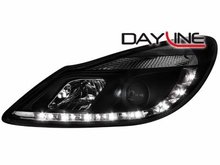 Faros delanteros luz diurna DAYLINE para Opel Corsa D 06+ negro